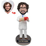 A Brilliant Doctor Custom Bobblehead with  Metal Inscription