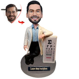 A Leading Ophthalmologist Custom Bobblehead with Metal Inscription