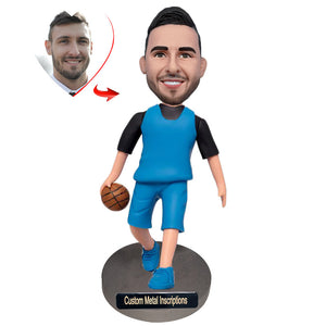 Agile Basketball Player Custom Bobblehead with  Metal Inscription