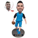 Agile Basketball Player Custom Bobblehead with  Metal Inscription