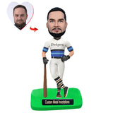 Baseball Lovers Dodgers White Baseball Jersey Custom Bobblehead with  Metal Inscription