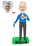 Dad's Golf Custom Bobblehead with  Metal Inscription