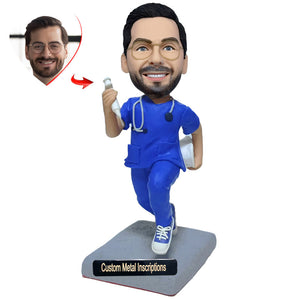 Rapid Doctor Custom Bobblehead with Metal Inscription