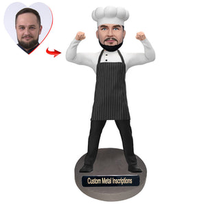 Super Chef Custom Bobblehead with  Metal Inscription