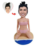 Hawaiian Beach Girl Custom Bobblehead