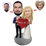 Happy Couple Be Ready To Get Married Custom Bobblehead