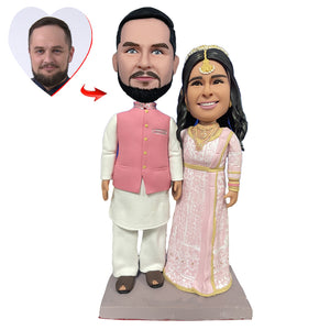 Indian Royal Wedding Custom Bobblehead