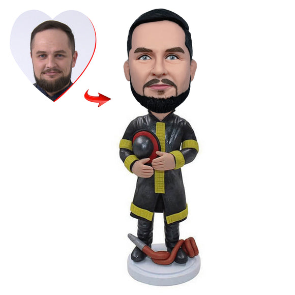 Firefighters with Fire-Fighting Equipment Custom Bobblehead