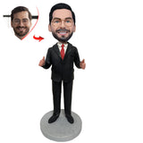 Successful Male With Thumbs Up Custom Bobblehead
