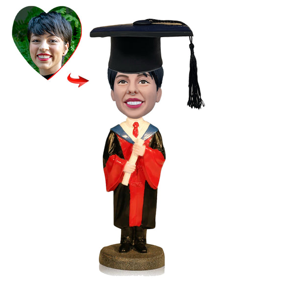 The Outstanding Graduate with The Scroll Custom Bobblehead