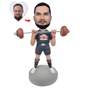 Weightlifter Male Custom Bobblehead