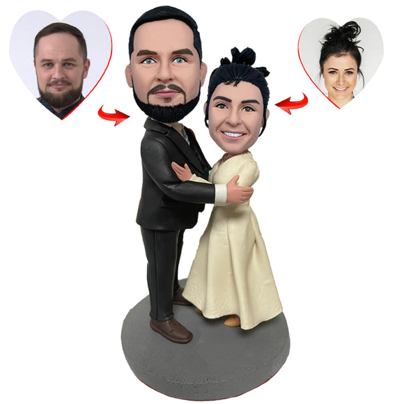 Young Couple In Formal Dress Custom Bobblehead
